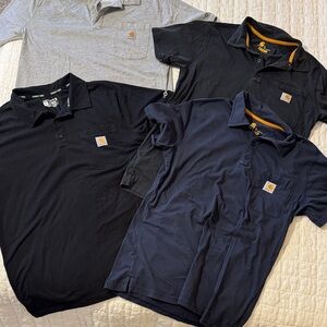 Carhartt Men's Black, Gray, Navy Polo Collection